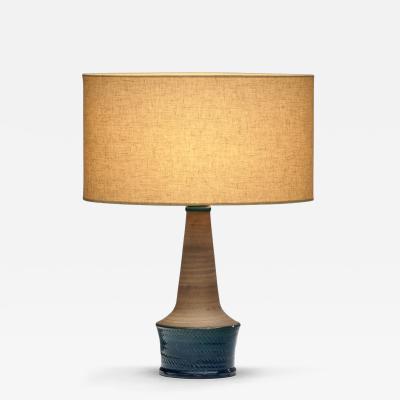 Nils Kahler Glazed Stoneware Table Lamp by Nils K hler for K hler Keramik Denmark ca 1950s