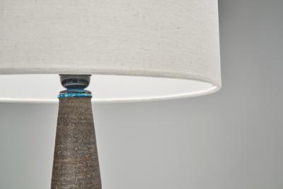 Nils Kahler Glazed Stoneware Table Lamp by Nils K hler for K hler Keramik Denmark ca 1950s