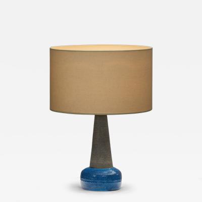 Nils Kahler Glazed Stoneware Table Lamp by Nils K hler for K hler Keramik Denmark ca 1950s