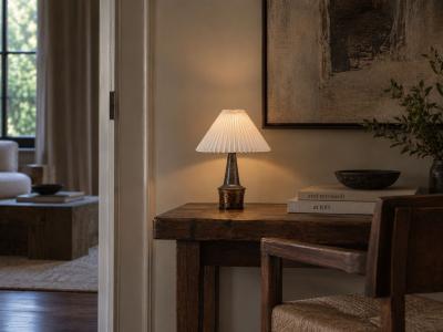 Nils Kahler Nils K hler Large Table Lamp Brown Glazed Stoneware Denmark 1960s