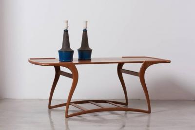 Nils Kahler Pair of Blue Gray Table Lamps by Nils K hler Denmark 1960s