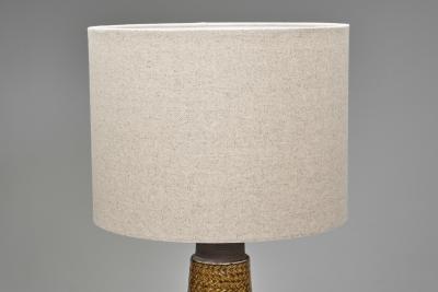 Nils Kahler Table Lamp with Amber Glaze by Nils K hler for K hlers Fabrik Denmark ca 1960s