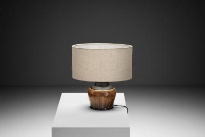 Nils Kahler Yellow Glazed Stoneware Table Lamp by Nils K hler Denmark ca 1950s