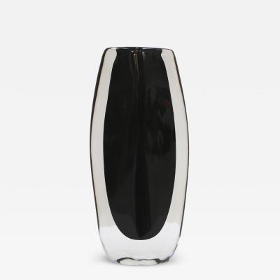 Nils Landberg Mid Century Modern Black Murano Glass by Nils Landberg for Orrefors 1960