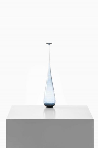 Nils Landberg Scandinavian Modern Vase in Glass by Nils Landberg 1964