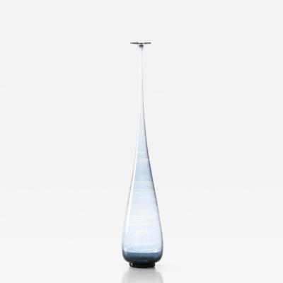 Nils Landberg Scandinavian Modern Vase in Glass by Nils Landberg 1964