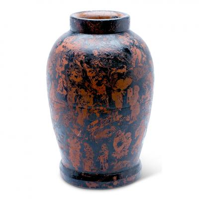 Nils Perhrsson 19th Century Neoclassical vase by H gan s potter Nils Perhrsson