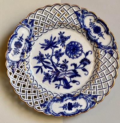 Nine Blue Onion Meissen Show or Wall Plates