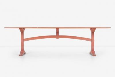 Nine Foot Hand Crafted Free Edge Trestle Table by Don Braden