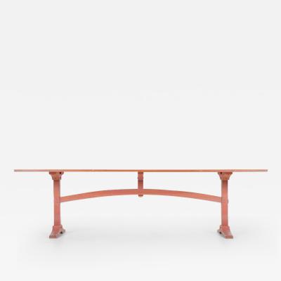 Nine Foot Hand Crafted Free Edge Trestle Table by Don Braden