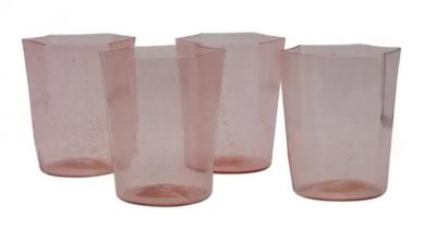 Ninety Two Pieces of Pink Venetian Glass