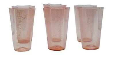 Ninety Two Pieces of Pink Venetian Glass