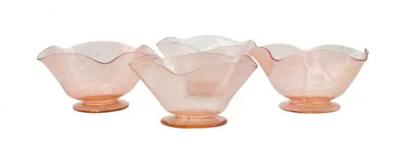 Ninety Two Pieces of Pink Venetian Glass