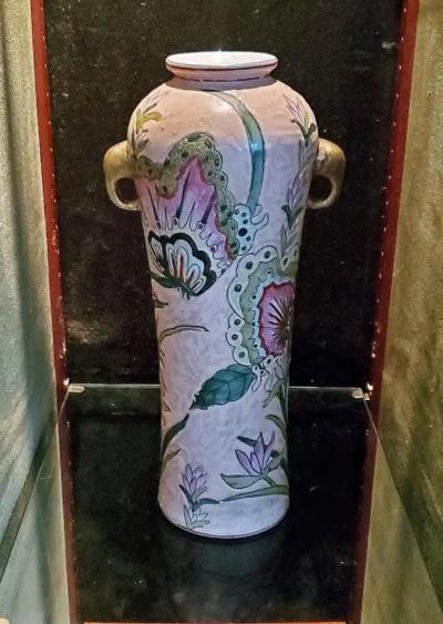 Nippon Art Nouveau Style Butterfly Vase