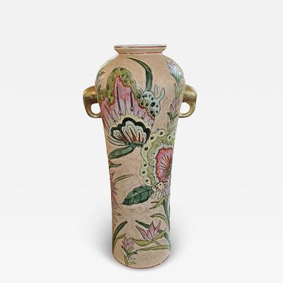 Nippon Art Nouveau Style Butterfly Vase