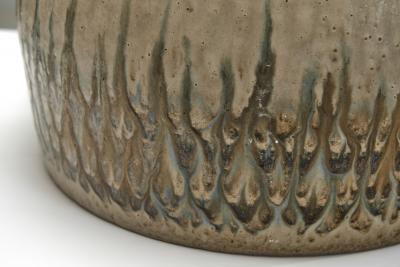 Nis Stougaard Stoneware Rounded Table Lamp by Nis Stougaard Attr Denmark ca 1950s