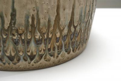 Nis Stougaard Stoneware Rounded Table Lamp by Nis Stougaard Attr Denmark ca 1950s