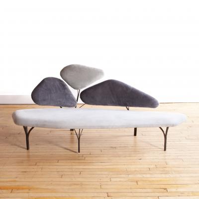 No Duchaufour Lawrance French Steel and Upholstered Borghese Sofa by Noe Duchaufour Lawrence