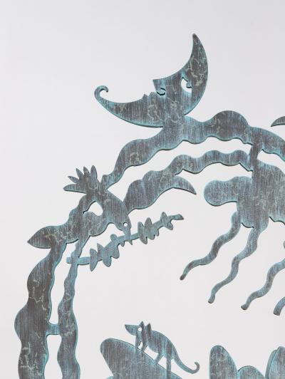 Noahs Ark with Animals Steel Sculpture USA Early 21st C 