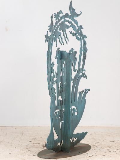 Noahs Ark with Animals Steel Sculpture USA Early 21st C 