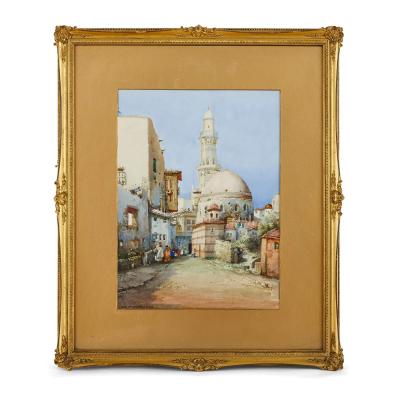 Noel Harry Leaver Pair of Orientalist watercolours of North African street scenes by Leaver