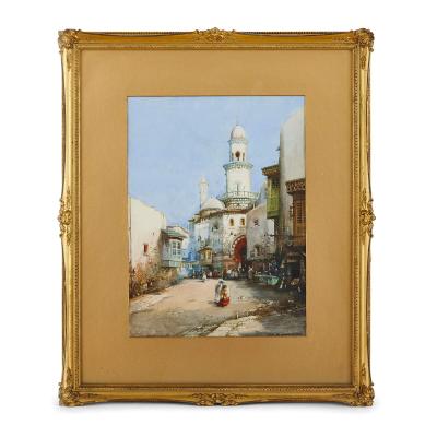 Noel Harry Leaver Pair of Orientalist watercolours of North African street scenes by Leaver