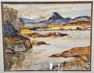 Noel Hume Irish Pair of Large Watercolors by Noel Hume 2006 the Style of Paul Henry
