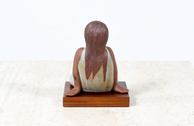 Noel Osheroff Noel Osheroff Ceramic Girl Figure Sculpture for Robert Maxwell Studio