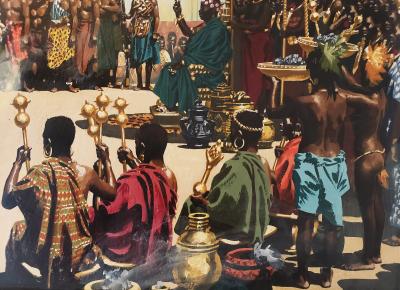 Noel Sickles African Tribal Celebration Alex Haley Roots for Readers Digest