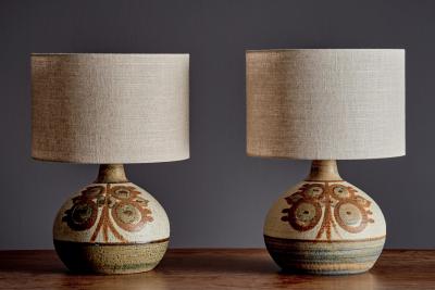 Noomi Backhausen Pair of Ceramic Table Lamps by Noomi Backhausen for S holm