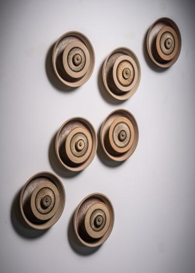 Noomi Backhausen Set of 7 Noomi Backhausen ceramic wall lamps for Soholm