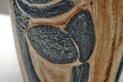 Noomi Backhausen Stoneware Table Lamp with Relief by Noomi Backhausen for S holm Denmark 1960s