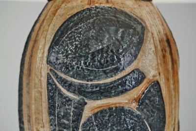 Noomi Backhausen Stoneware Table Lamp with Relief by Noomi Backhausen for S holm Denmark 1960s