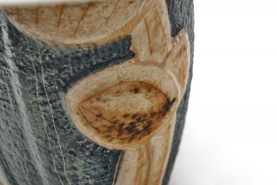 Noomi Backhausen Stoneware Table Lamp with Relief by Noomi Backhausen for S holm Denmark 1960s