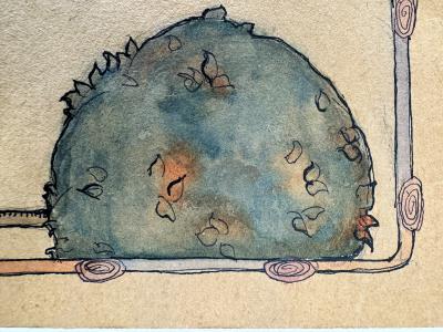 Nora Schnitzler Fairy Tales Girl and the Courteous Gnomes Illustration Original Art