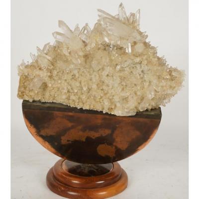 Norbert Roessler Modern Art Rock Crystal Sculpture