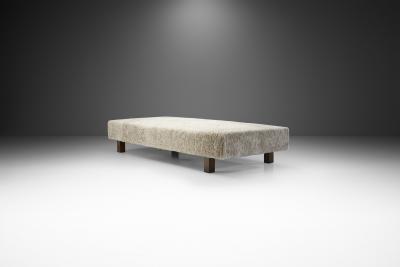 Nordic Modern Daybed in Sheepskin Scandinavia ca 1950s