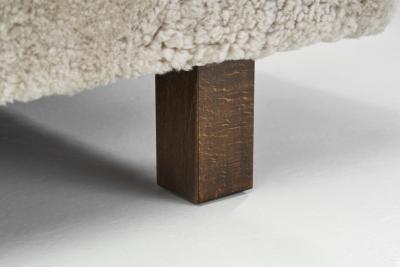 Nordic Modern Daybed in Sheepskin Scandinavia ca 1950s