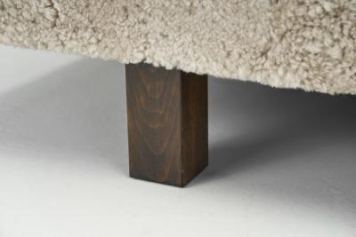 Nordic Modern Daybed in Sheepskin Scandinavia ca 1950s