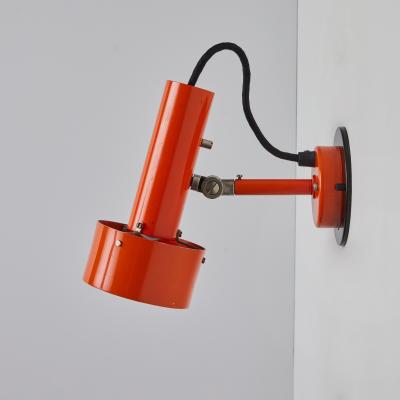 Nordisk Solar Pair of Large 1970s Orange Sconces for Nordisk Solar