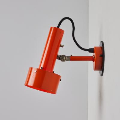 Nordisk Solar Pair of Large 1970s Orange Sconces for Nordisk Solar