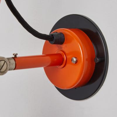 Nordisk Solar Pair of Large 1970s Orange Sconces for Nordisk Solar