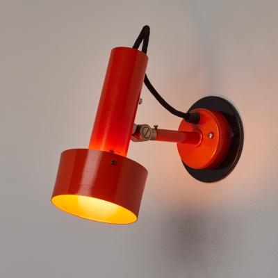 Nordisk Solar Pair of Large 1970s Orange Sconces for Nordisk Solar
