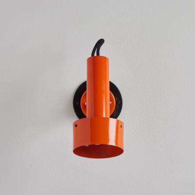 Nordisk Solar Pair of Large 1970s Orange Sconces for Nordisk Solar