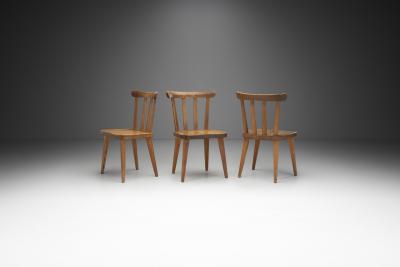Nordiska Kompaniet Pine Eker Chairs Sweden 1930s