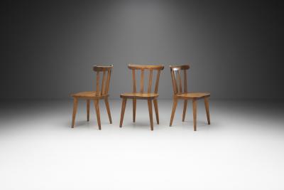 Nordiska Kompaniet Pine Eker Chairs Sweden 1930s