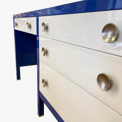 Norman Bel Geddes 1940s Norman Bel Geddes Tanker Metal Desk for Simmons