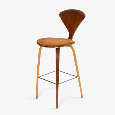 Norman Cherner Cherner Barstools With Italian Suede Seats by Norman Cherner Set of 4