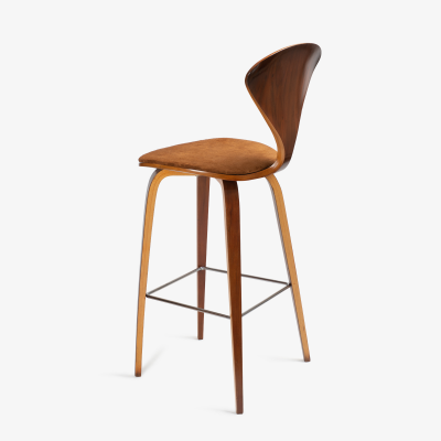 Norman Cherner Cherner Barstools With Italian Suede Seats by Norman Cherner Set of 4