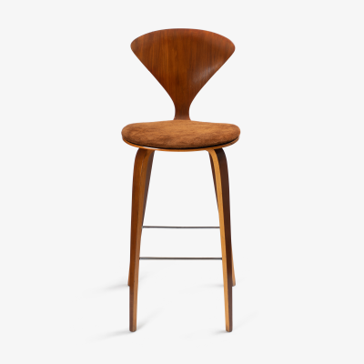 Norman Cherner Cherner Barstools With Italian Suede Seats by Norman Cherner Set of 4